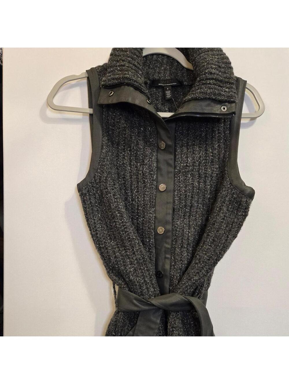 Women's Black and Grey Gilet